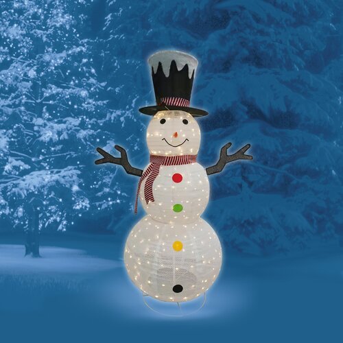 The Holiday Aisle® Glitter Snowman Lighted Display Wayfair